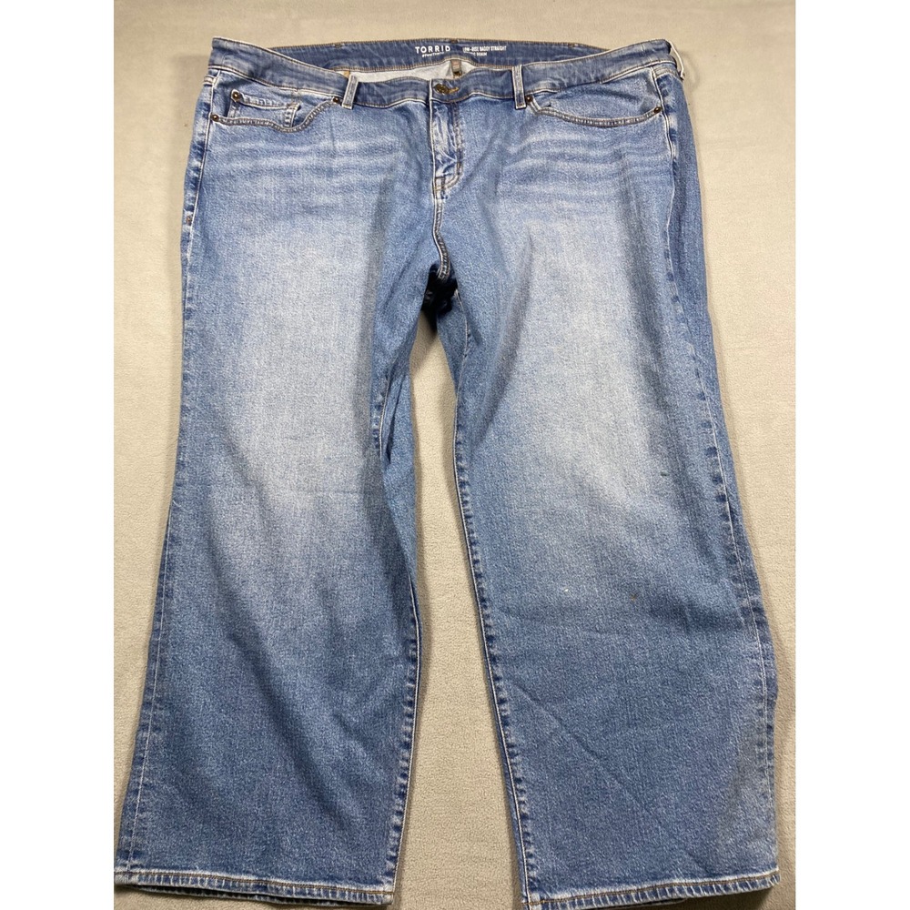 Torrid Jeans Womens 26 Short Blue Baggy Straight Low Rise